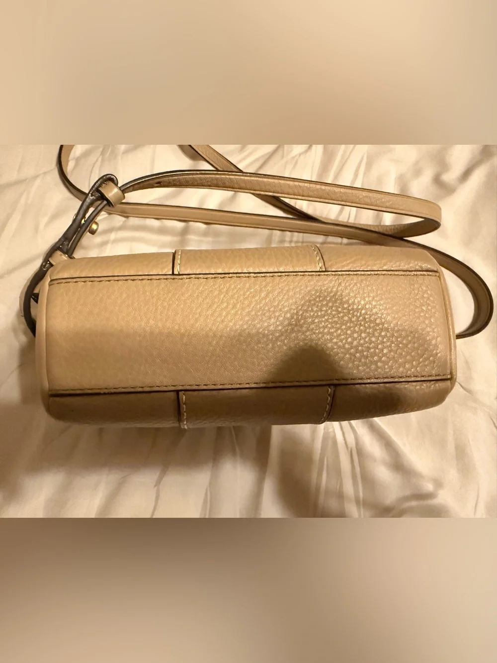 Tory Burch Taupe Leather Crossbody Bag